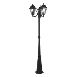 Lindby udendørslampe Edana, 212 cm, 3 lyskilder, antracit, E27, IP44