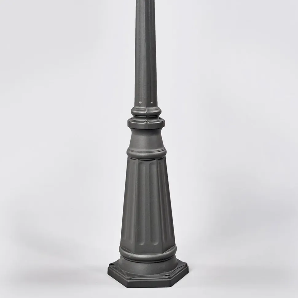 Lindby udendørslampe Edana, 212 cm, 3 lyskilder, antracit, E27, IP44