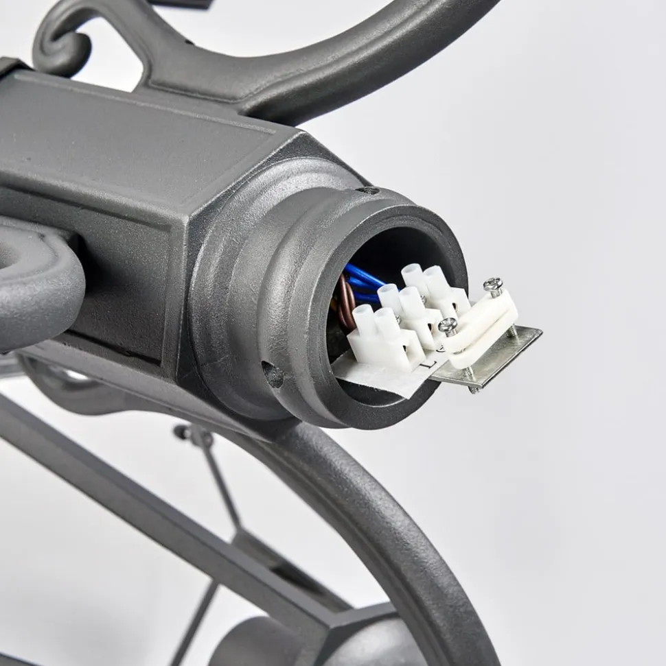 Lindby udendørslampe Edana, 212 cm, 3 lyskilder, antracit, E27, IP44