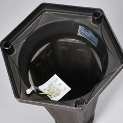 Lindby udendørslampe Eddie, 198 cm, rust, metal, IP44, E27