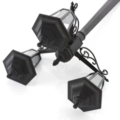 Lindby udendørslampe Nane, 217 cm, sort, saltvandsresistent, E27