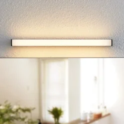 Lindby Ulisan LED-væglampe til bad, kantet 58,8 cm