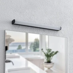 Lindby Ulisan LED-væglampe til bad, rund, 58,8 cm