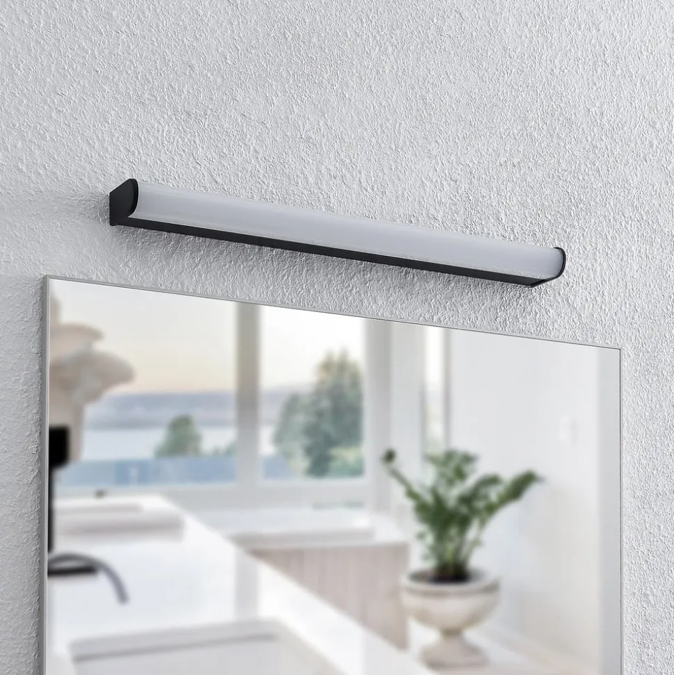 Lindby Ulisan LED-væglampe til bad, rund, 58,8 cm