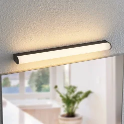 Lindby Ulisan LED-væglampe til bad, rund, 58,8 cm