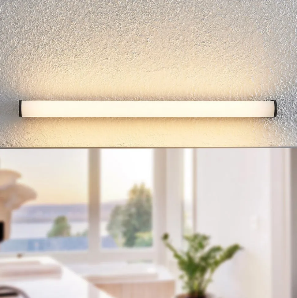 Lindby Ulisan LED-væglampe til bad, rund, 58,8 cm