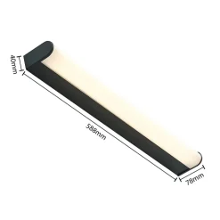 Lindby Ulisan LED-væglampe til bad, rund, 58,8 cm