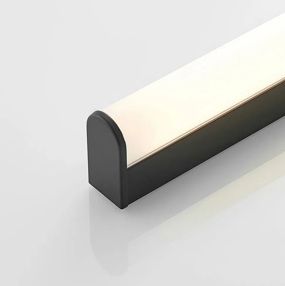 Lindby Ulisan LED-væglampe til bad, rund, 58,8 cm