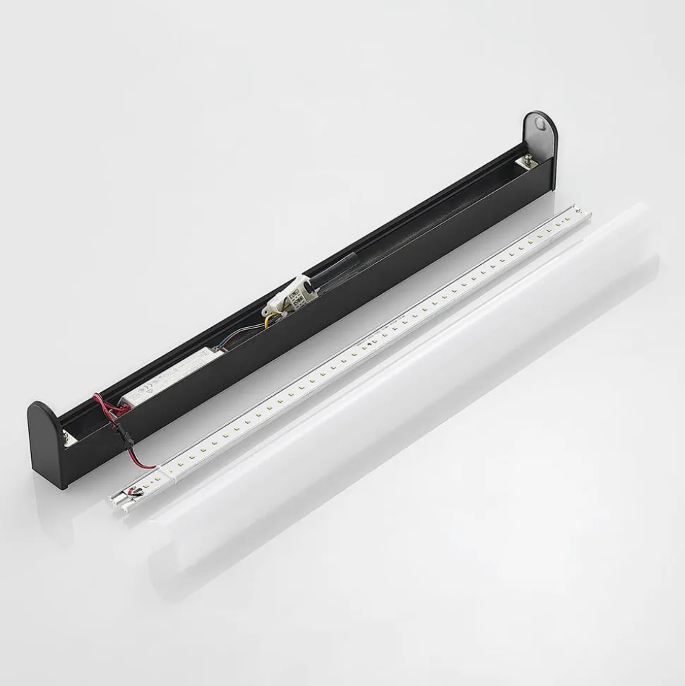 Lindby Ulisan LED-væglampe til bad, rund, 58,8 cm