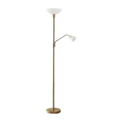 Lindby uplight Jost, 180 cm, messing, læselampe, E27