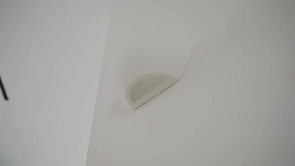 Lindby uplight væglampe Jimmy, hvid, gips, halvcirkelformet, 24 cm, E14