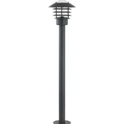 Lindby vejlampe Belmiro, jern, 100 cm høj, E27, sort