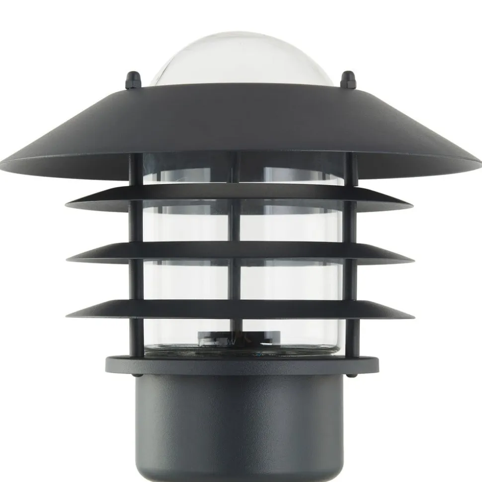 Lindby vejlampe Belmiro, jern, 100 cm høj, E27, sort