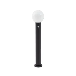 Lindby vejlampe Dangan, hvid, 90 cm, glas, sensor
