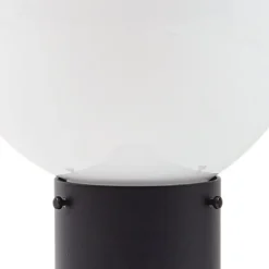 Lindby vejlampe Dangan, hvid, 90 cm, glas, sensor