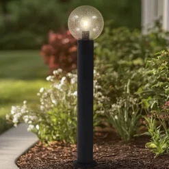 Lindby vejlampe Dangan, klar, højde 90 cm, glas, metal
