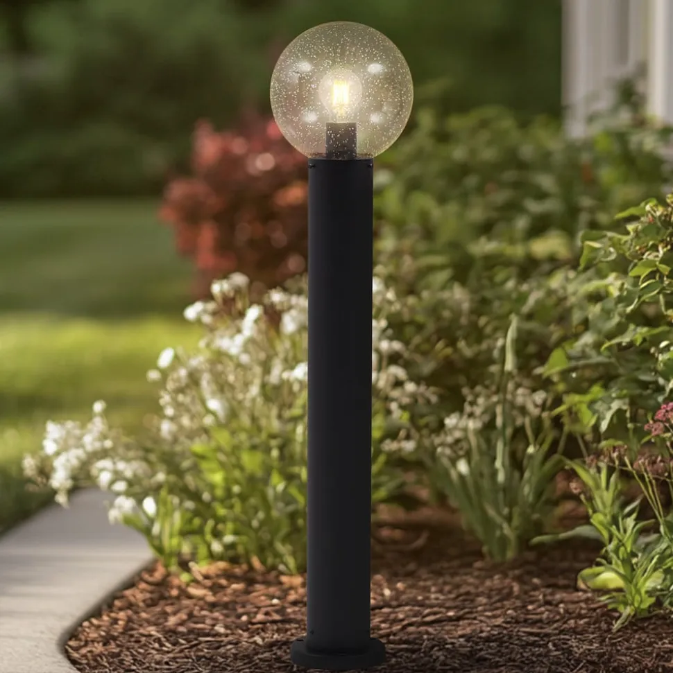 Lindby vejlampe Dangan, klar, højde 90 cm, glas, metal
