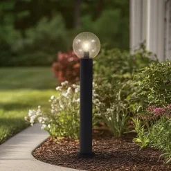 Lindby vejlampe Dangan, klar, højde 90 cm, glas, metal