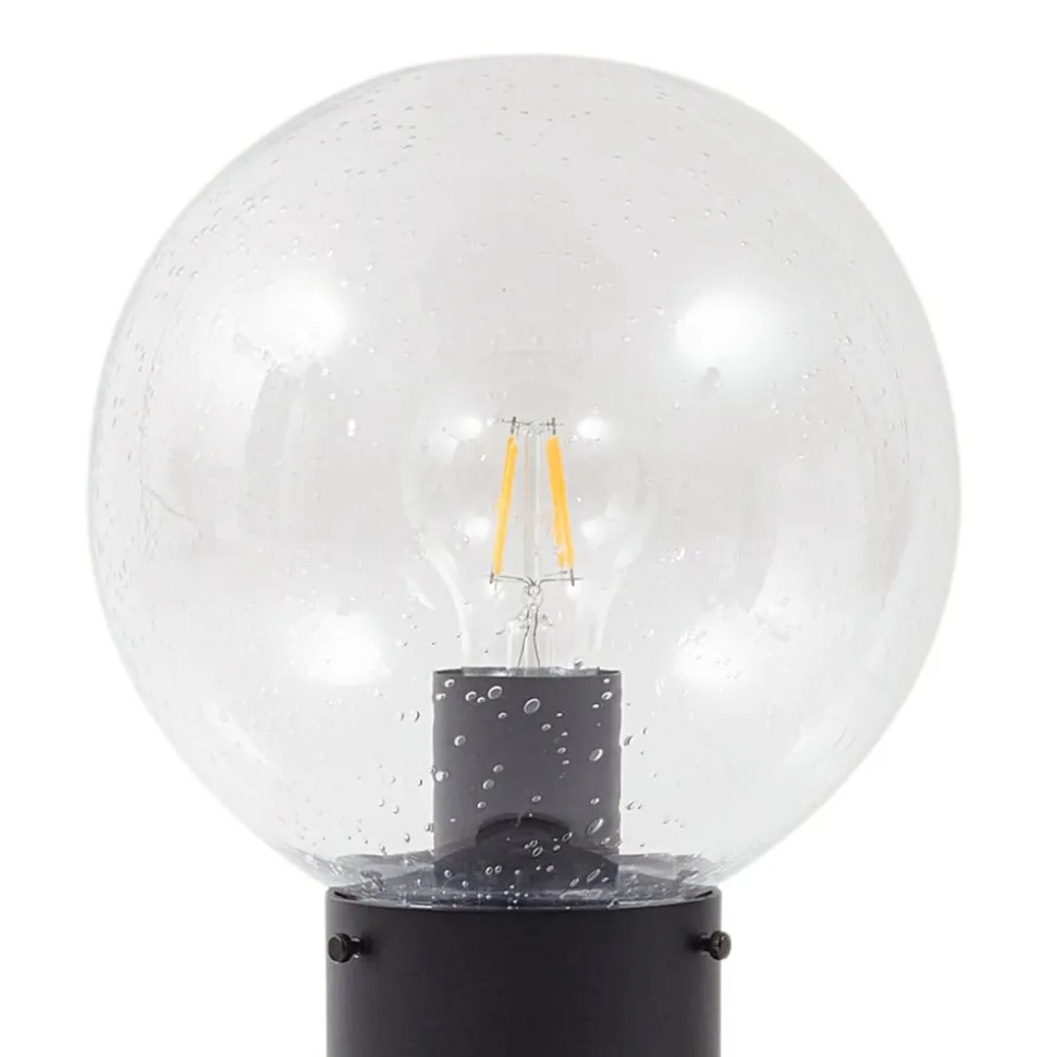 Lindby vejlampe Dangan, klar, 90 cm, glas, sensor