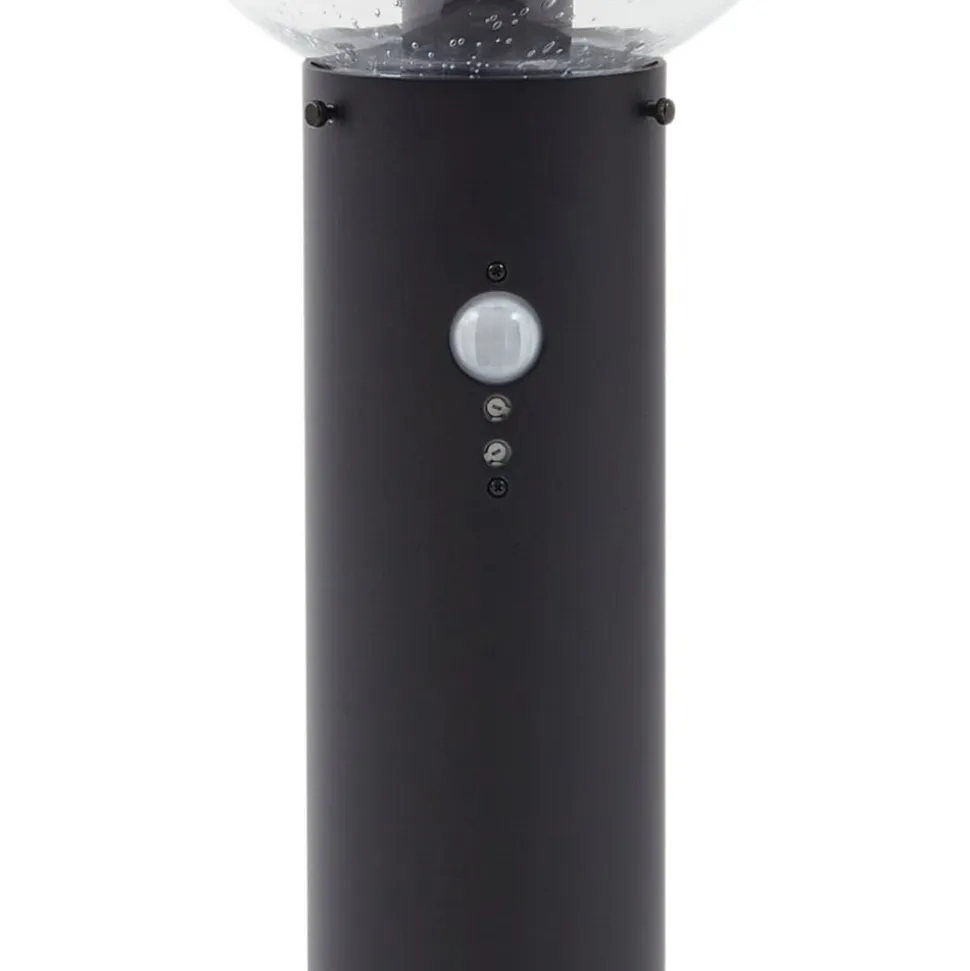 Lindby vejlampe Dangan, klar, 90 cm, glas, sensor