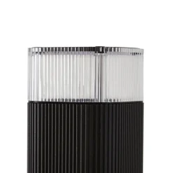 Lindby vejlampe Halvar, 80 cm, sort, IP65, GU10, sensor