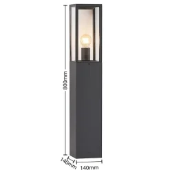 Lindby vejlampe, højde 80 cm, antracit metal
