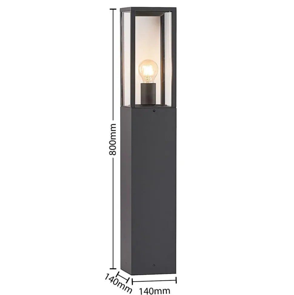 Lindby vejlampe, højde 80 cm, antracit metal