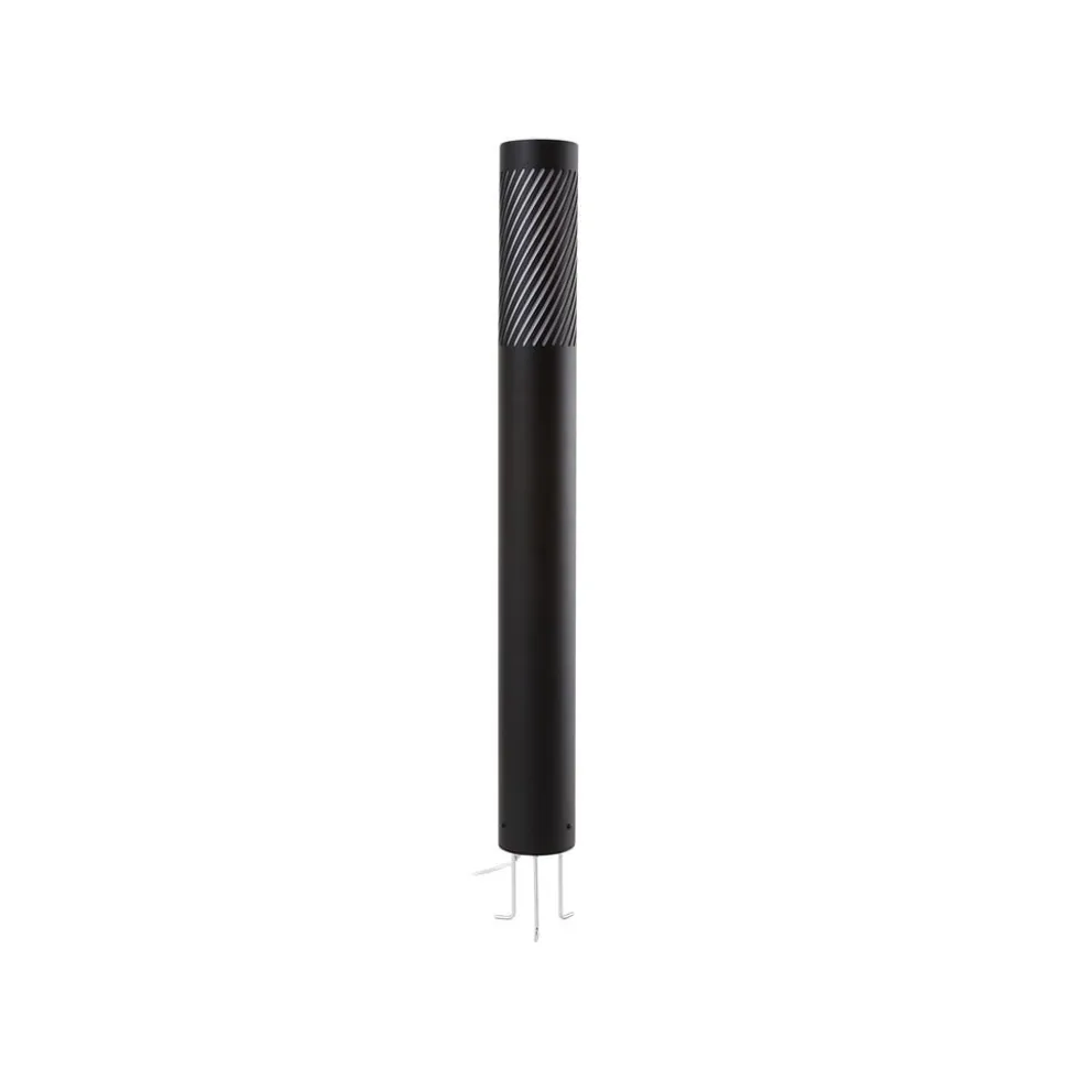 Lindby vejlampe Lurinda, sort, aluminium, Ø 10,5 cm