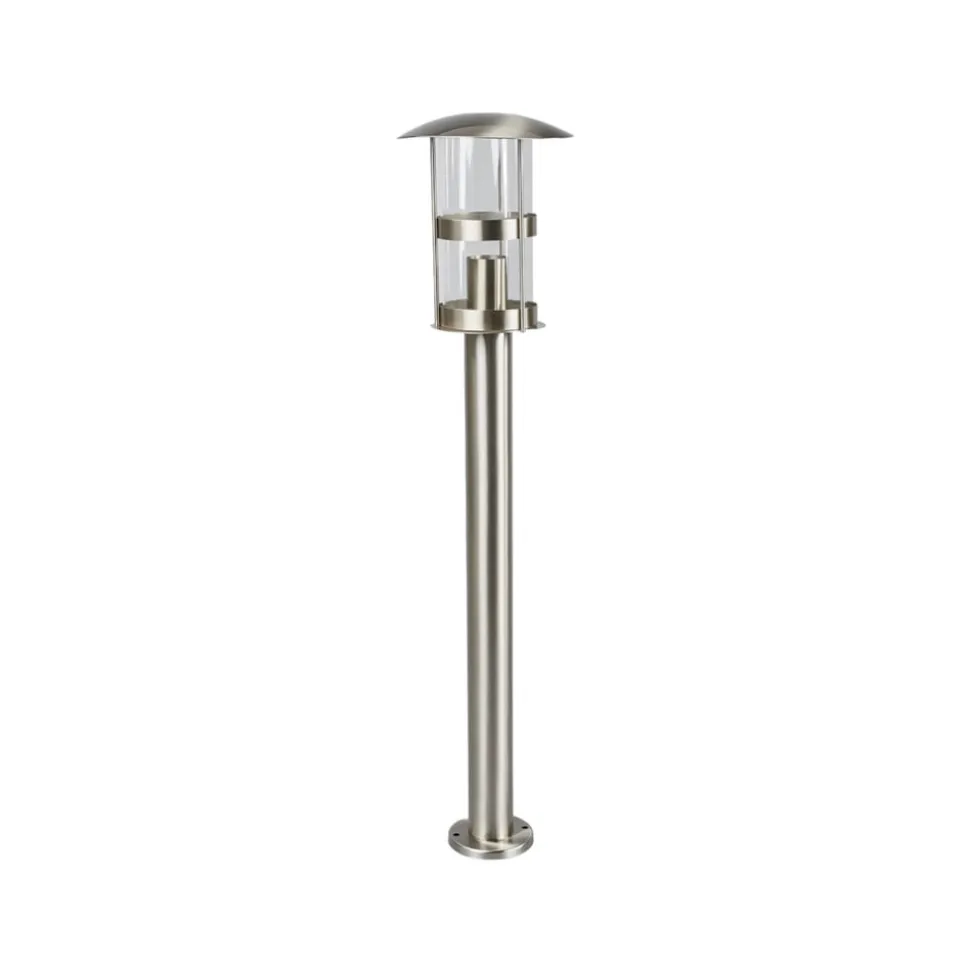 Lindby vejlampe Noemi, grå, stål, 80 cm, IP44