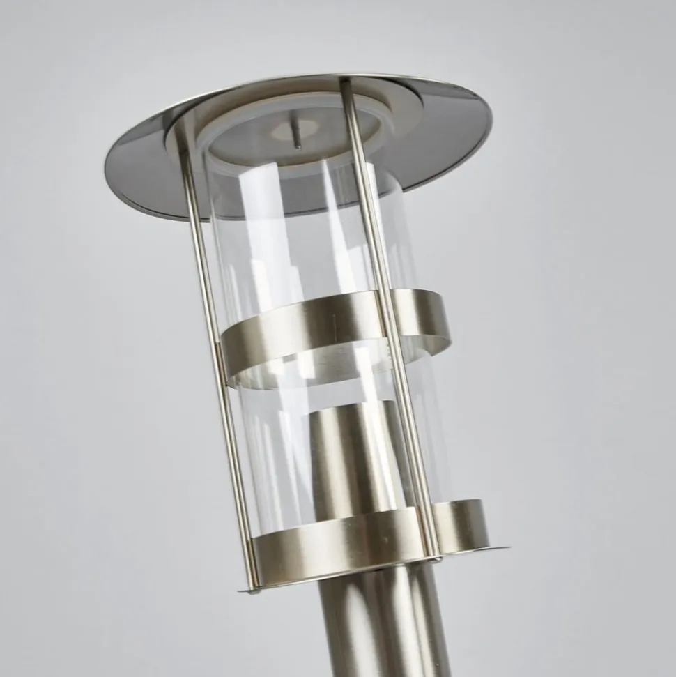 Lindby vejlampe Noemi, grå, stål, 80 cm, IP44