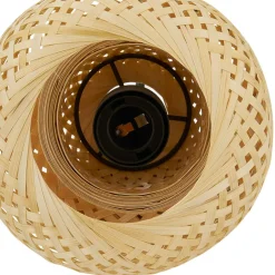 Lindby Venora hængelampe, Ø 15 cm, bambus, E27