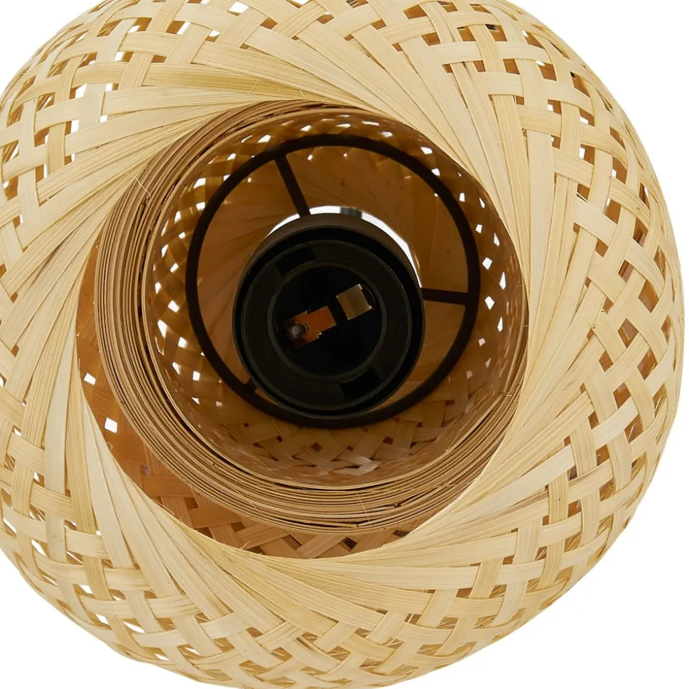 Lindby Venora hængelampe, Ø 15 cm, bambus, E27