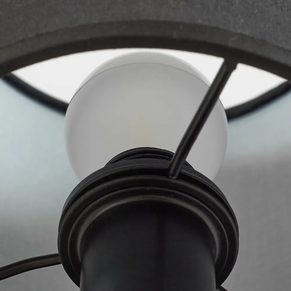 Lindby væglampe Aiden, 30 cm, sort, LED-læselampe, E14