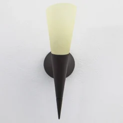 Lindby væglampe Alva, rustfarvet, glas, 34 cm høj, E14