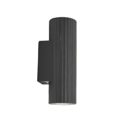 Lindby væglampe Christa, antracit, beton, 25 cm, krusning