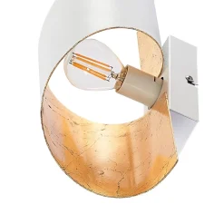 Lindby væglampe Desirio, hvid/guld, 35 cm, metal