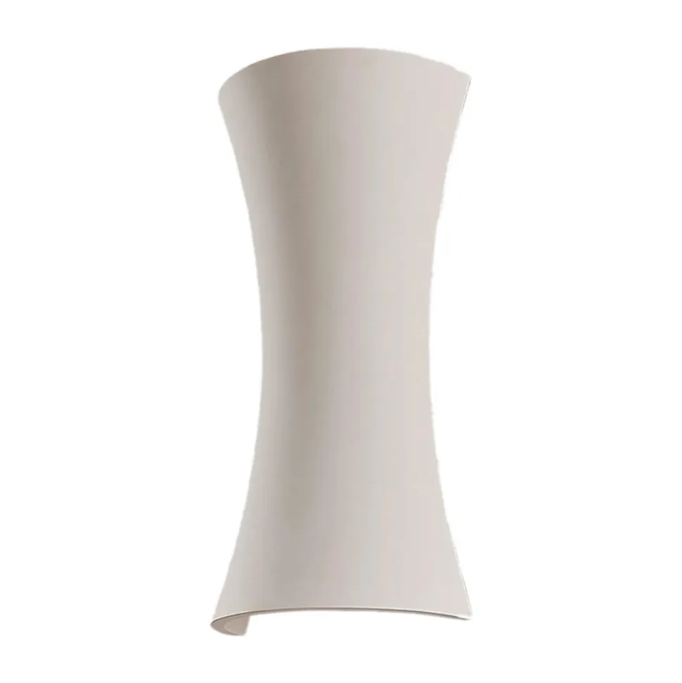 Lindby væglampe Edon, hvid, gips, konkav, 30 cm