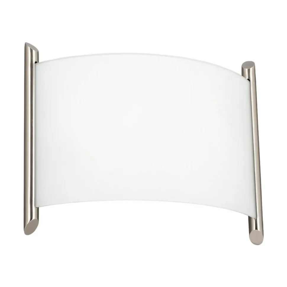 Lindby væglampe Filippa, 31 cm, nikkel, glas, E27