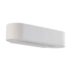 Lindby væglampe Fioni, hvid, gips, G9, 6,5 cm, kan males
