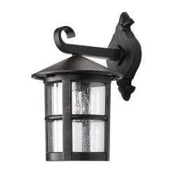 Lindby væglampe Florentine, 35 cm, rustfarvet, aluminium, IP44