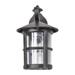Lindby væglampe Florentine, 35 cm, rustfarvet, aluminium, IP44