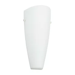 Lindby væglampe Hermine, hvid, glas, højde 30 cm, E27
