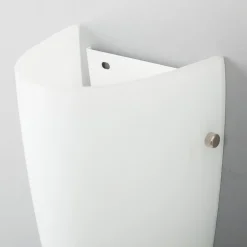 Lindby væglampe Hermine, hvid, glas, højde 30 cm, E27