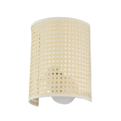 Lindby væglampe Lautaro, bambus, 25 cm høj, E27