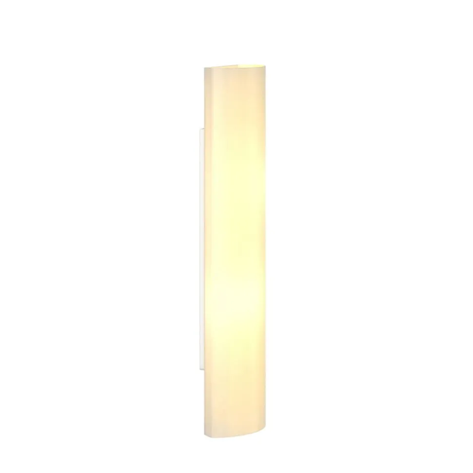Lindby væglampe Ophelia, højde 39 cm, hvid, glas