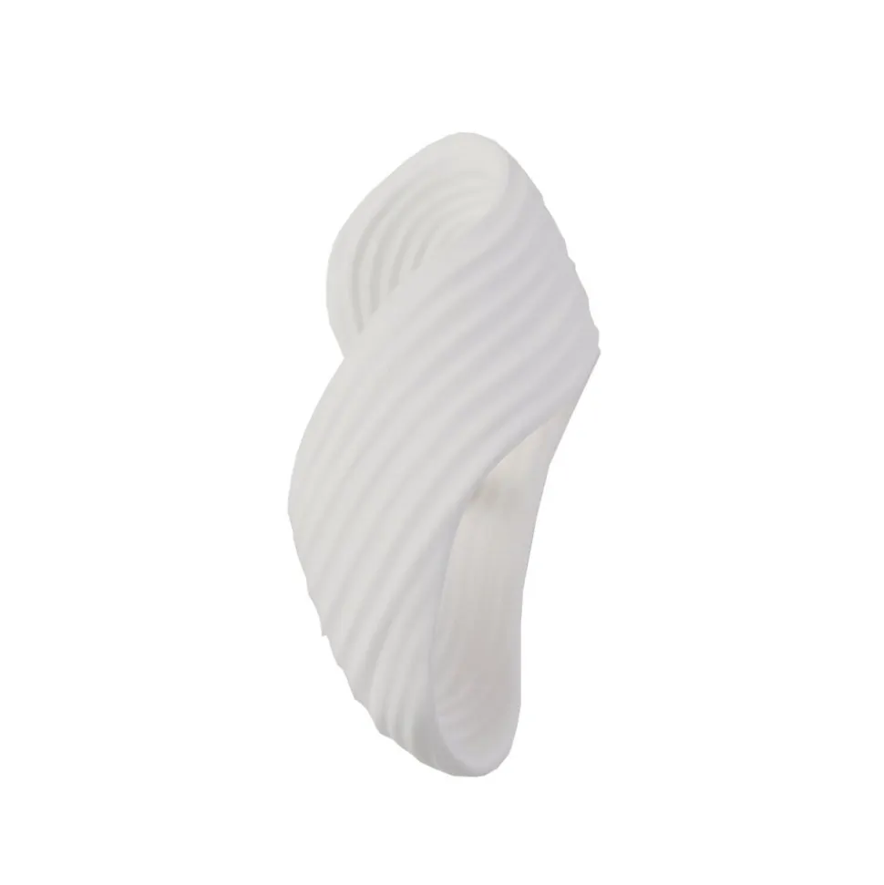 Lindby væglampe Ornela, hvid, gips, højde 29,5 cm