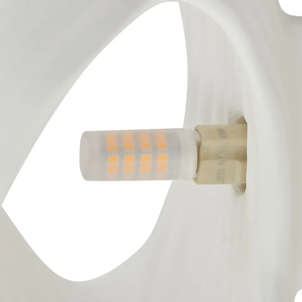 Lindby væglampe Ornela, hvid, gips, højde 29,5 cm