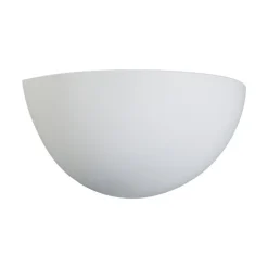 Lindby væglampe Pascali, højde 13 cm, hvid, gips