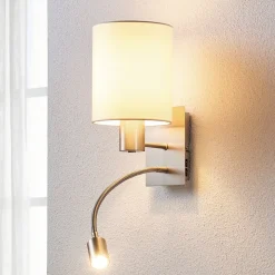 Lindby væglampe Shajan, sæt af 2, 29cm, E27, LED-læselampe