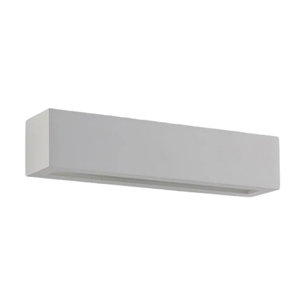 Lindby væglampe Tjada, 35 cm, hvid, gips, G9, kan males